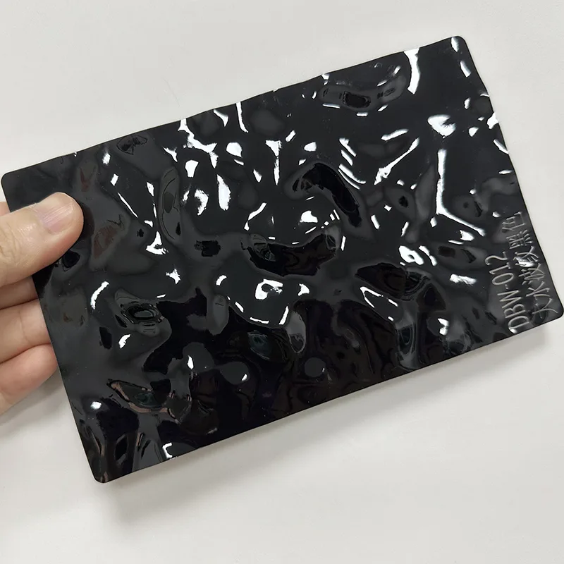 Painel de parede de cristal de carbono com ondulação de água PET